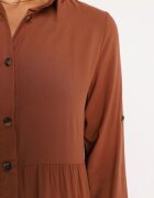 airisa Rochie Maro Stil Cămașă Din Bumbac Cu Croială Evazată Și Nasturi Tubia