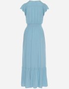 airisa Rochie Maxi Din bumbac Albastră deschis cu decolteu petrecut Evazată Xaliara