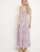 airisa Rochie Roz deschis Evazată Din bumbac Cu imprimeu floral Cu nasturi Jamallia