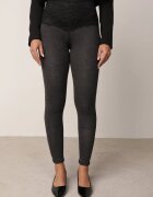 alina Izolați leggins cu bumbac cașmir și talie înaltă decorați cu dantelă Selide Gri