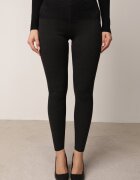 alina Izolați leggins cu bumbac cașmir și talie înaltă decorați cu dantelă Selide Negri