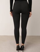 alina Izolați leggins cu bumbac cașmir și talie înaltă decorați cu dantelă Selide Negri