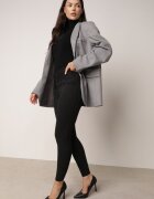 alina Izolați leggins cu bumbac cașmir și talie înaltă decorați cu dantelă Selide Negri