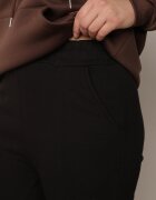 alina Pantaloni de trening din bumbac croială jogger cu căptușeală Foramida Negri