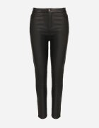 alina Pantaloni Negri Slim din Piele Ecologică Emiliara