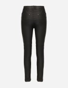 alina Pantaloni Negri Slim din Piele Ecologică Emiliara