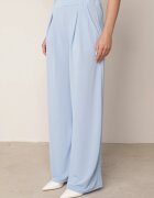 allyson Compleu Albastru deschis Bluză cu Umeri Marcați și Pantaloni Largi cu Elastic Divaires