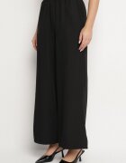 allyson Compleu de costum Negru Sacou cu Centură și Pantaloni Largi Milsedi