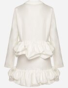 allyson Costum Alb Decorat cu volane Sacou și Fusta-Pantaloni scurți Voelia