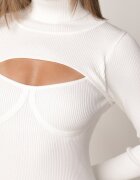 allyson Rochie Albă Tricotată Ulpia