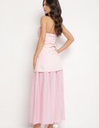 allyson Rochie de cocktail Roz Tip bandeau cu drapaj Izelessa