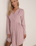 allyson Rochie Evazată Mini Roz cu Top Petrecut și Pliuri la Tiv Lontasa