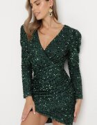 allyson Rochie Mini Verde închis cu Paiete Belona