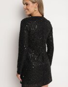 allyson Rochie neagră de cocktail cu paiete cu croială boxy Sewilena