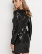 allyson Rochie Neagră Mini cu Zirconii Granita