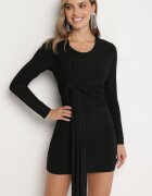 allyson Rochie Neagră Mulate cu Trenă Decorativă Sevilaine