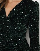 allyson Rochie tip plic Mini Verde închis cu paiete Versaara