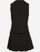 allyson Set costum Negru Vestă și Fustă Plisată Ivelkio