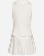 allyson Set De Costum Alb Vestă și Fustă Plisată Ivelkio