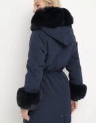 alnwick Geacă Parka Bleumarin cu blană și șnur Hegade