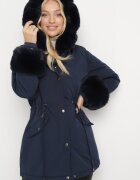 alnwick Geacă Parka Bleumarin cu blană și șnur Hegade