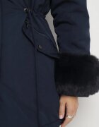 alnwick Geacă Parka Bleumarin cu blană și șnur Hegade