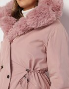 alnwick Geacă Parka Roză cu blăniță și șnur Hegade