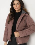 alnwick Jachetă Mov Decorată cu matlasare cu glugă detașabilă Miariana