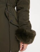 alnwick Jachetă Parka Verde închis cu Blană și Șnur Hegade