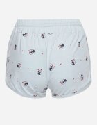 alnwick Pantaloni scurți albastri deschiși din bumbac cu talie înaltă și elastic în talie Mertantia