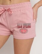 alnwick Pantaloni scurți roz din bumbac cu elastic în talie și șnur decorați cu imprimeu Istalia