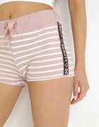 alnwick Pantaloni scurți sport roz cu dungi laterale și cu elastic în talie Carmenni