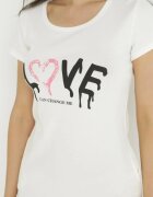 alnwick Rochie tricou albă din bumbac cu imprimeu Avera