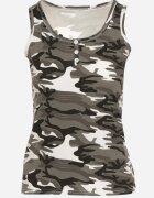alnwick Top Gri închis de bumbac camuflaj Wiarae