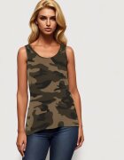 alnwick Top Verde Casual Din bumbac Camuflaj Cu bretele Rissavette