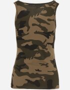 alnwick Top Verde Casual Din bumbac Camuflaj Cu bretele Rissavette