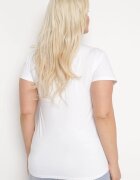 alnwick Tricou Alb din bumbac cu Imprimeu Decorativ Littana