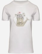 alnwick Tricou Alb din bumbac cu Imprimeu Decorativ Littana