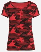 alnwick Tricou roșu de bumbac camuflaj Navaria