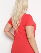 alnwick Tricou roșu de bumbac cu imprimeu decorativ Littana