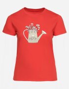 alnwick Tricou roșu de bumbac cu imprimeu decorativ Littana