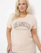 alnwick Tricou Roz cu Inscripție Decorativă Elimetis