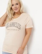 alnwick Tricou Roz cu Inscripție Decorativă Elimetis