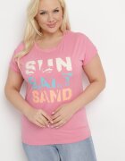 alnwick Tricou Roz cu inscripție în față Vanneli