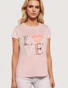 alnwick Tricou roz deschis cu mânecă scurtă și imprimeu decorativ Testolene