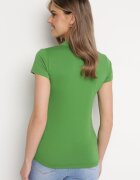 alnwick Tricou Verde din Bumbac cu nasturi metalici Cariena