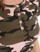 alnwick Tricou Verde-Roz din Bumbac cu model Camuflaj Navaria