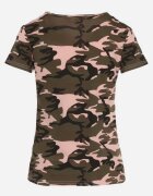 alnwick Tricou Verde-Roz din Bumbac cu model Camuflaj Navaria