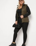 alnwick Vestă Matlasată Verde închis cu fermoar cu glugă și buzunare Faporga
