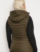 alnwick Vestă Matlasată Verde închis cu fermoar cu glugă și buzunare Faporga